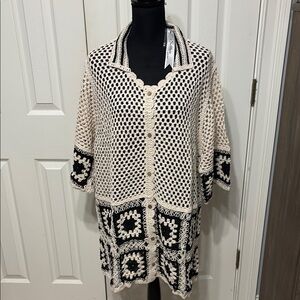 Solitaire Plus Crochet Cardigan